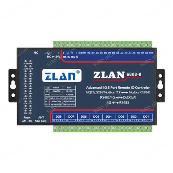 8-channel DI/DO/AI remote IO controller