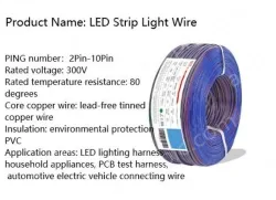 LED light connecting cable 18AWG*4 and (34/0.16TS)
