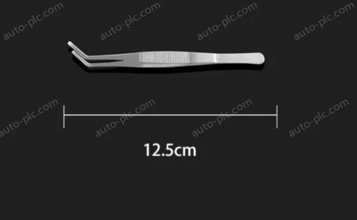 Stainless steel tweezers Curved round head (thick) 12.5cm