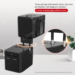 Hot sale PD travel adapter KRUSB-WLG3301B