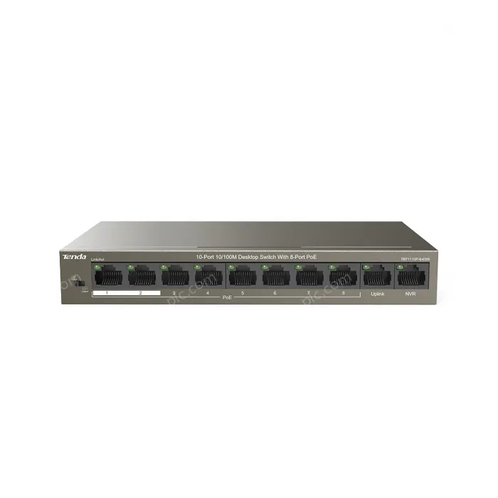10-Port 10/100M Desktop Switch with 8-Port PoE