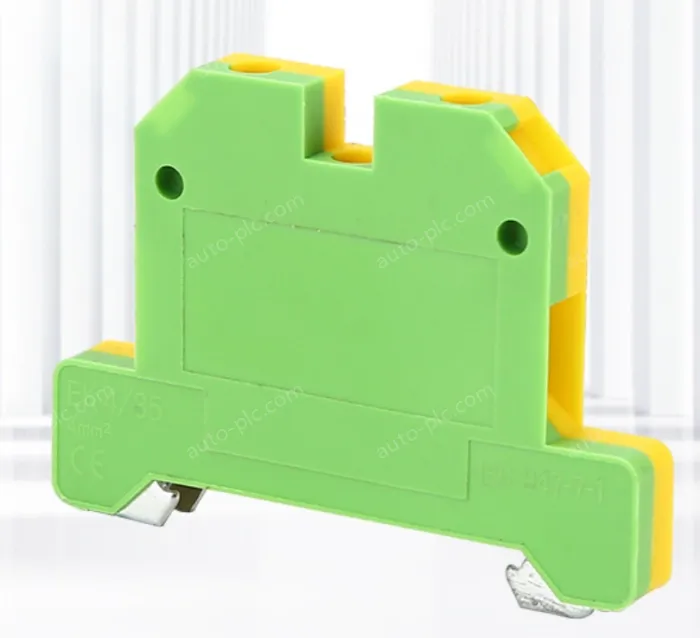 EK4 Grounding Terminals Yellow and Green Grounding Terminals Din Rail Terminals Universal Grounding Plastic Terminals