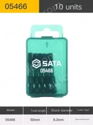 10Pcs single head, slotted 6mm, total length, 50mm-05466