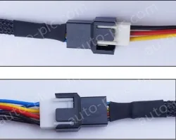 PWM three-point temperature control cooling fan extension cable 1in 3out