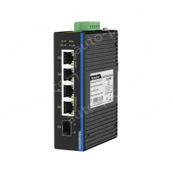 1 Port Gigabit SFP + 4 Ports Gigabit RJ45 Din-Rail Unmanaged Industrial Ethernet Switch