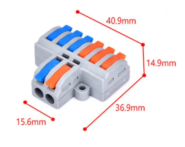 Quick terminal blocks-6 square two in and six out