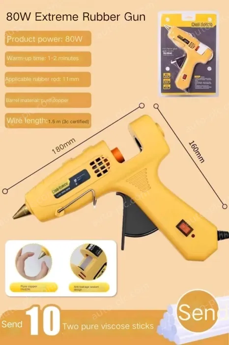 80W Extreme Glue Gun + 10 Glue Sticks