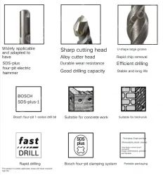 Four-pit masonry application mixing set (6 pieces)