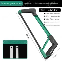 Industrial Heavy Duty 12 inch all-aluminum hacksaw stand with 3 carbon hacksaw blades