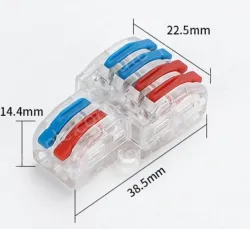 Quick terminal blocks-SPL-42 two-in, four-out transparent model