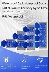 Explosion-proof cast aluminium triplex 3-hole black