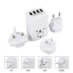 Newest product ,Universal travel adapter with 4 USB KRUSB-WLG3340B