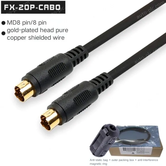 5m boxed with anti-jamming magnetic ring Mitsubishi handheld programmer and FX PLC cable