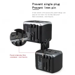 Hot sale world travel adapter KRUSB-WLG3304B