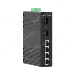 2 Ports Gigabit SFP + 4 Ports Gigabit RJ45 Din-Rail Unmanaged Industrial Ethernet Switch