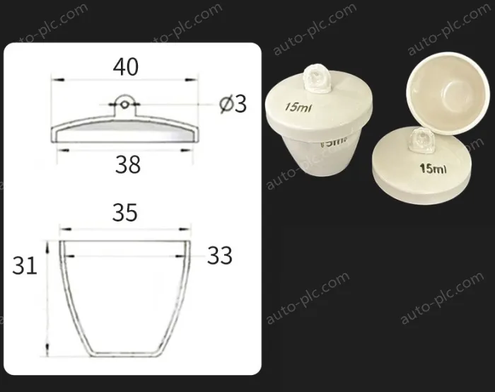 Ceramic crucibles 15ml+ lid