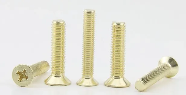 Golden Flat Head Screws M3*70