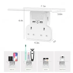 UK wall outlet extender