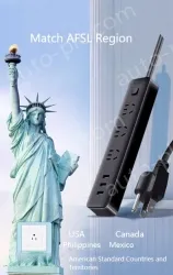 Leakage protection plug Total switch 4 jacks 1.8m