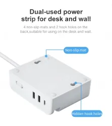 4 AC Outlets Holder Surge Protector Power Strip