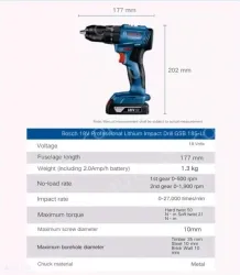 GSB 185-LI single electric +15 pcs