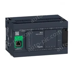 TM241CE24R logic controller, Modicon M241, 24 IO, relay, Ethernet