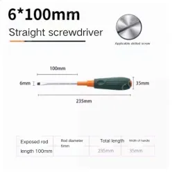 Slotted screwdriver 6*100