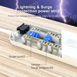 New Design 12 AC Outlets Surge Protector Power Strip