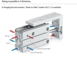 Compact Slide MXH2 Series ø6, ø10, ø16, ø20, ø25