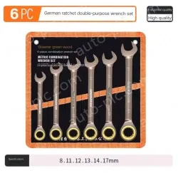 6 Pieces of Dual-purpose Ratchet (8-17)