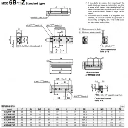 Air Slide Table Double-ported Type MXQ B Series ø6, ø8, ø12, ø16, ø20