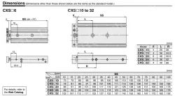 Dual Rod Cylinder Basic Type CXS Series CXSM10-60