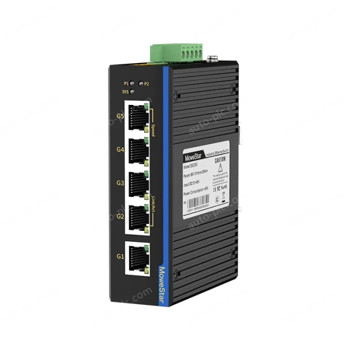 5 Ports Gigabit T(x) Din-Rail Unmanaged Industrial Ethernet Switch