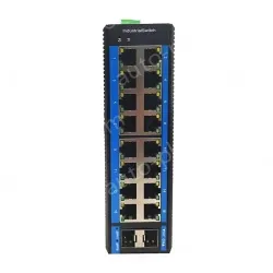 Unmanaged 16 Gigabit Electrical + 2 Gigabit SFP Industrial Ethernet Switch