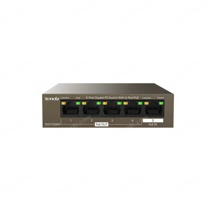 5-Port Gigabit PD Switch With 4-Port PoE