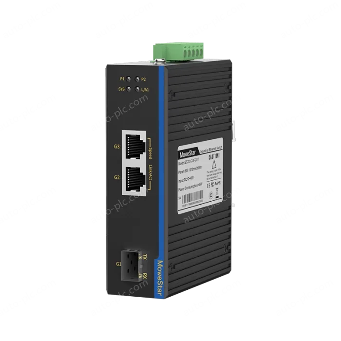 1 Port Gigabit SFP + 2 Ports Gigabit RJ45 Din Rail industrial media converter