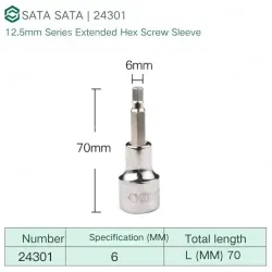 Dafei 6mm with a total length of 70mm-24301