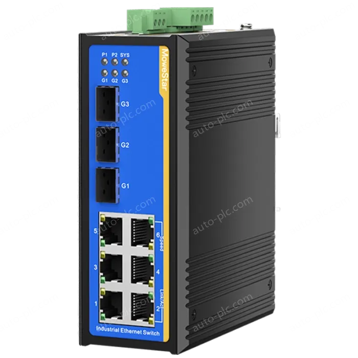 [3 Gigabit + 6 Gigabit Battery] ring network management industrial switch