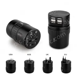 Universal travel adapter with 4 USB KRUSB-WLG3339B