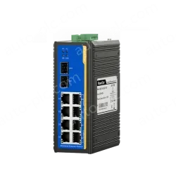 2 Ports Gigabit SFP + 8 Ports Gigabit RJ45 Din-Rail Unmanaged Industrial Ethernet Switch