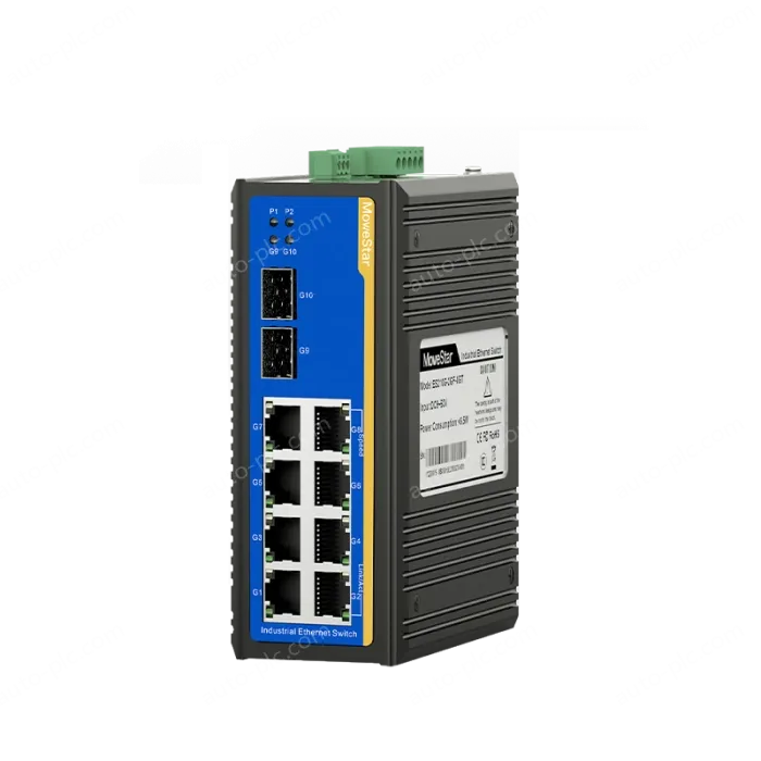 2 Ports Gigabit SFP + 8 Ports Gigabit RJ45 Din-Rail Unmanaged Industrial Ethernet Switch