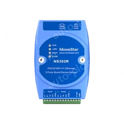 DIN Rail Serial Server 2 ports