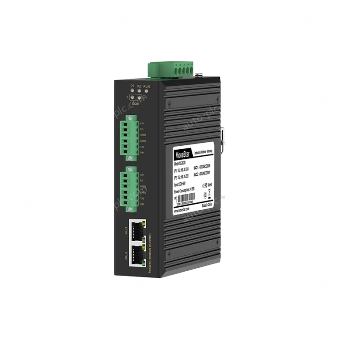 industrial-grade Modbus gateway 2-channel DIN-rail serial port server