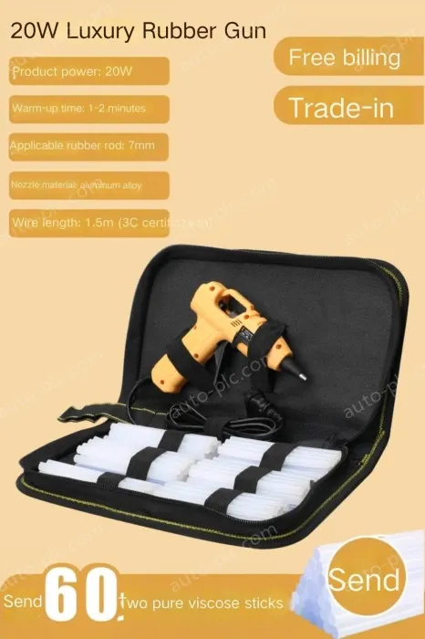 20W luxury glue gun + 60 glue stick + storage bag