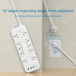 New 10 AC Outlets Surege Protector Power Strip