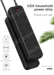 12 AC Outlets Surge Protector Power Strip