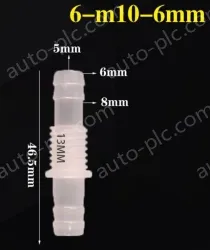 6-M10-6-Feed-through plastic connectors