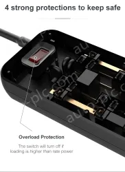 12 AC Outlets Surge Protector Power Strip
