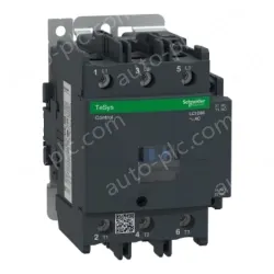 LC1D80E7 IEC contactor, TeSys Deca, nonreversing, 80A, 60HP at 480VAC, up to 100kA SCCR, 3 phase, 3 NO, 48VAC 50/60Hz coil, open