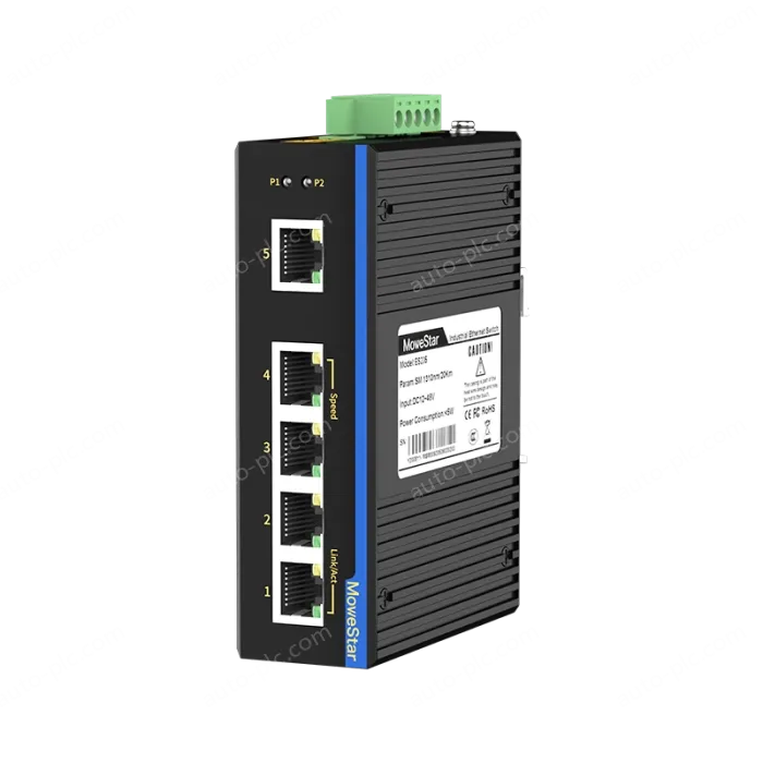 5 Ports 10/100M T(x) Din-Rail Unmanaged Industrial Ethernet Switch